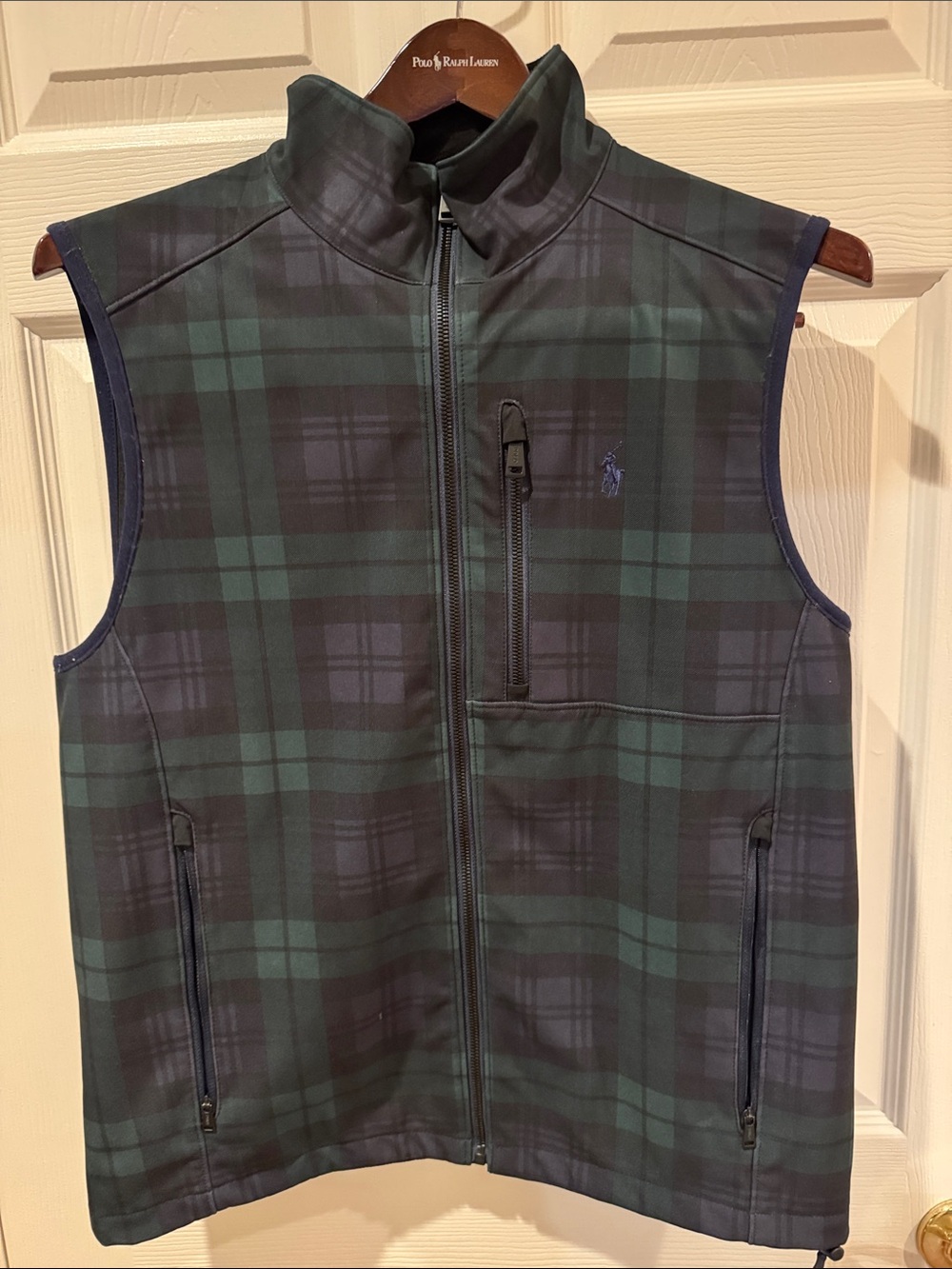 Polo by Ralph Lauren Blackwatch Plaid Softshell Vest - Green/Black/Navy